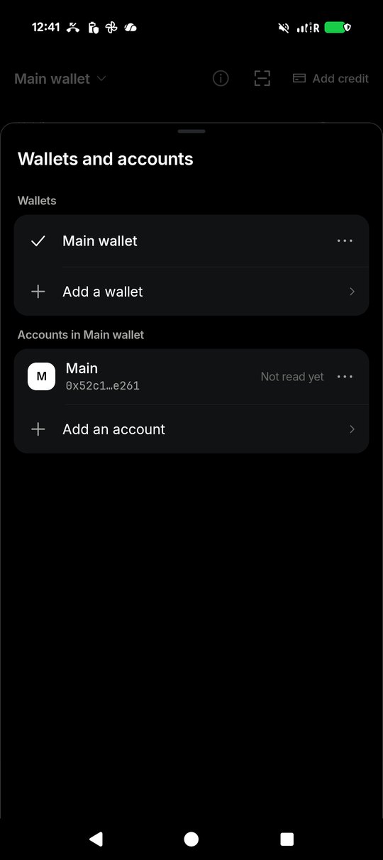 Wallets and accounts